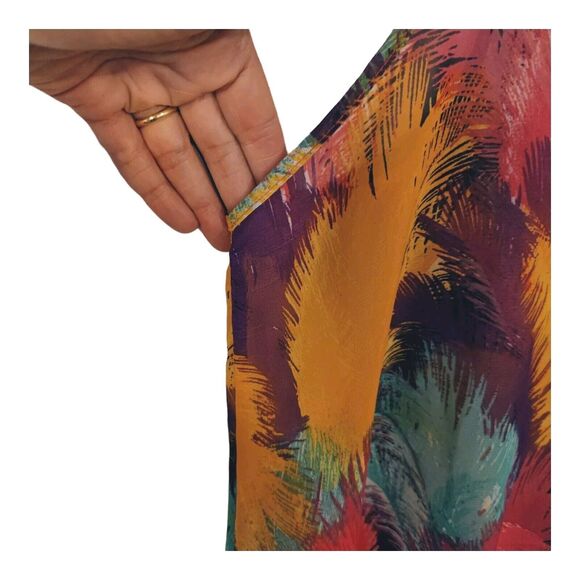 Delia's Women's Sheer Tank Top Feather Print Colorful Sleeveless  Size Medium - Picture 5 of 12